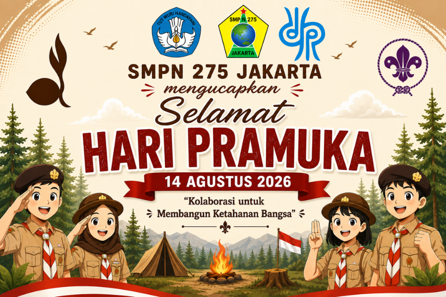 SMPN 275 Jakarta Mengucapkan Selamat Hari Pramuka ke-65